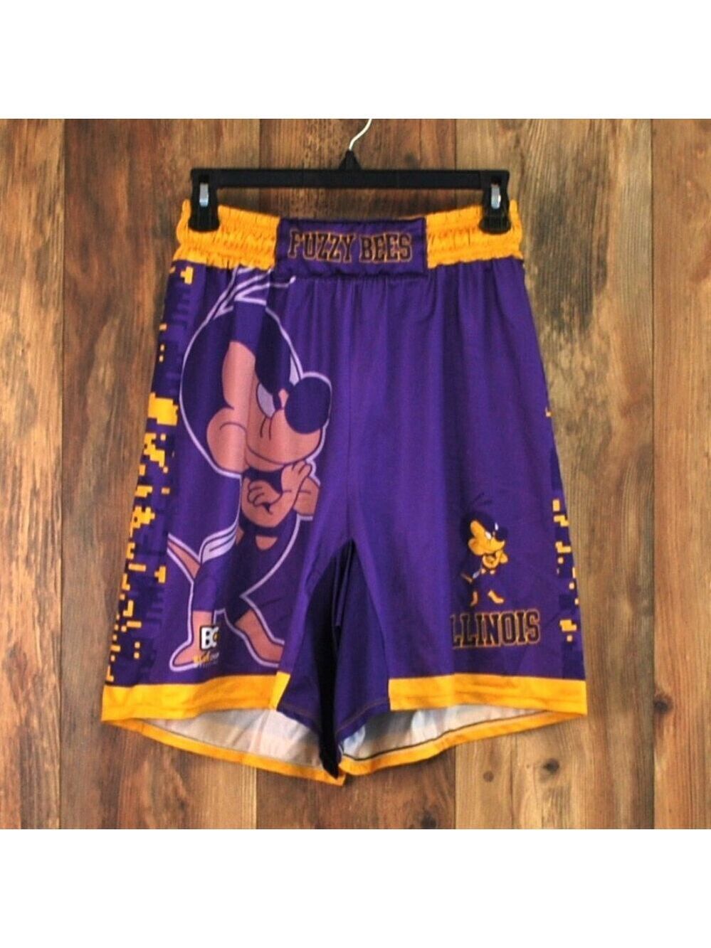 Blue Chip Athletic Men's Fuzzy Bee Mickey Mouse Illinois Shorts M